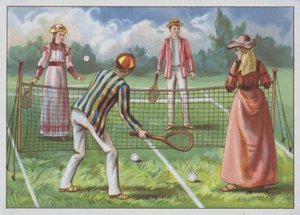 A Game of Lawn Tennis by European School