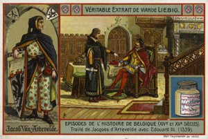 Agreement of a treaty between Jacob van Artevelde of Ghent and King Edward III of England, 1339 by European School