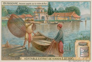 Ancient Pagoda on the Perfume River in Vietnam by European School