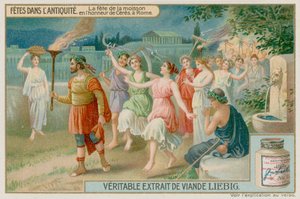 Ancient Roman Harvest Festival in Honour of Ceres by European School