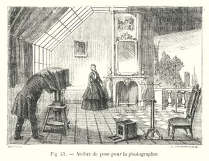 Photography Studio (engraving) by European School