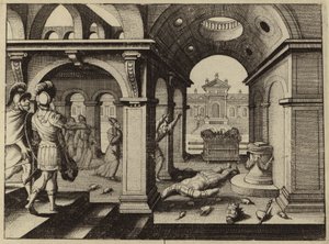 Captured Ark of the Covenant in the Philistine Temple of Dagon by European School