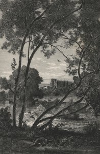 Chatsworth, Duke of Devonshire, England (engraving) by European School