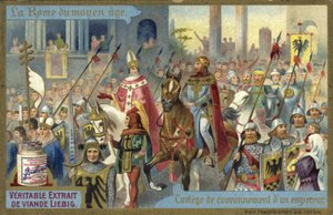Coronation procession of an Emperor, Rome, Middle Ages by European School