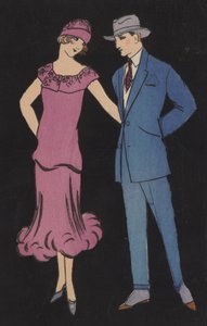 Couple in Fashionable Dress
