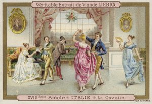 Dancing the Gavotte, Italy, 18th Century by European School