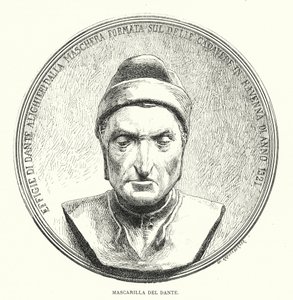 Death Mask of Dante Alighieri, Medieval Italian Poet by European School