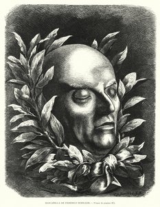 Death mask of German poet Friedrich Schiller by European School