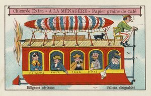 Dirigible Balloons: Aerial Stagecoach by European School