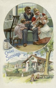 Feeding a young child Suchard cocoa