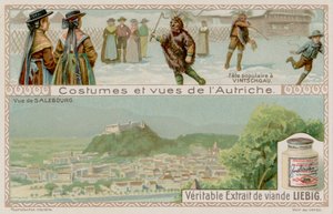 Festival in Vinschgau and a View of Salzburg by European School