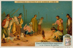 Gauchos Playing Jacks by European School