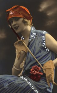 Girl Holding a Cane