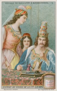 Gulliver Discusses Politics with the King of Brobdingnag by European School
