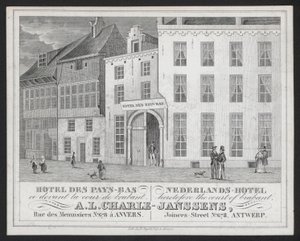 Hotel Des Pays Bas, Nederlands Hotel, A L Charle-Janssens, Anvers, Antwerp by European School