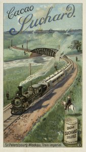 Imperial train travelling between St Petersburg and Moscow, Russia by European School