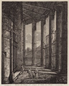 Interior of the Portico of the Temple of Vesta, Rome, Italy