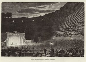 Italy - In the Ruins of the Arena of Verona by European School