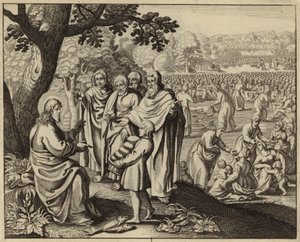 Jesus Christ Feeding the Five Thousand by European School