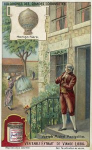 Joseph Montgolfier and the hot air balloon by European School