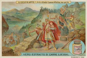 King Arthur Defends His Homeland of Wales by European School