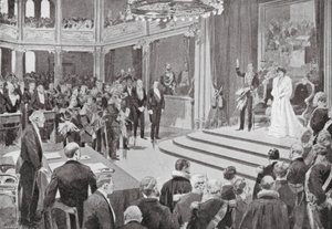 King Haakon Taking the Oath by European School