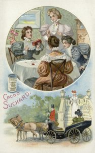 Ladies enjoying Suchard cocoa