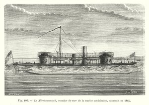 The Miantonomoah, American Navy Sea Monitor, Built in 1865 (engraving) by European School