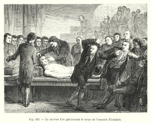 Dr. Ure Galvanizing the Body of the Assassin Clydsdale (engraving) by European School