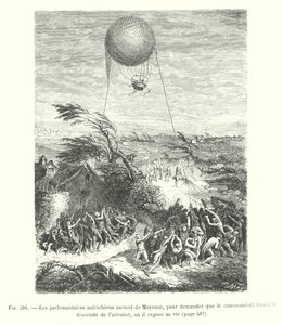 The Austrian parliamentarians leave Mainz, to ask Commander Coutella to descend from the aerostat, where he risks his life