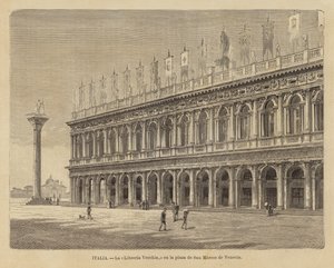 Libreria Vecchia in the Piazza San Marco in Venice by European School