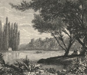 The Island of Poplars at Ermenonville by European School