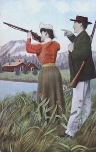 Man and woman shooting