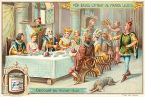 Medieval banquet by European School