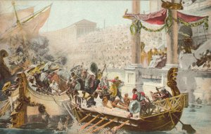Mock Sea Battle in a Roman Amphitheatre by European School
