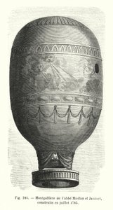 Montgolfier by Abbe Miollan and Janinet, Built in July 1785 (engraving)