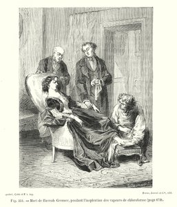 Death of Hannah Greener during Inhalation of Chloroform Vapors (engraving) by European School