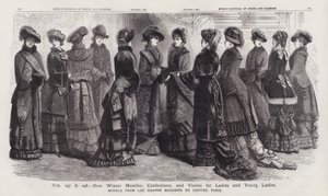 New Winter Mantles, Confections, and Visites for Ladies and Young Ladies, Models from Les Grands Magasins du Louvre, Paris