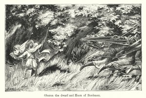Oberon the dwarf and Huon of Bordeaux by European School