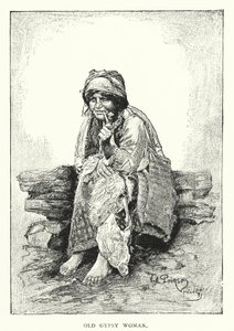 Old Gypsy Woman by European School
