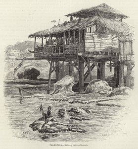 Palestine, Baths and Cafe in Beirut by European School