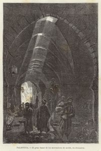 Palestine, The Great Bazaar of Oil Merchants, in Jerusalem by European School