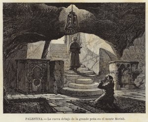 Palestine, The Cave Beneath the Great Rock on Mount Moriah by European School