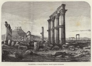 Palestine, View of Palmyra, from the Great Colonnade by European School