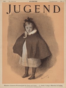 Portrait of a little girl wearing a cape