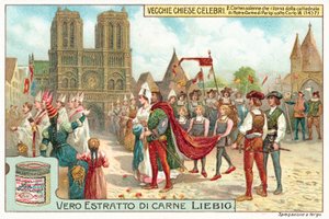 Procession Leaving Notre Dame de Paris During the Reign of Charles VII of France by European School