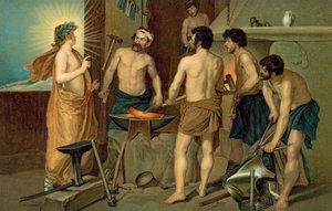 Saint Appearing to Blacksmiths in a Forge