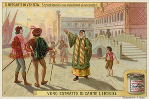 Shylock, Bassanio and Antonio by European School