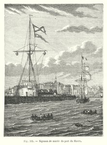 Tide Signals of the Port of Le Havre (engraving) by European School