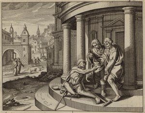 Saint Peter Healing a Lame Beggar in the Name of Jesus Christ by European School